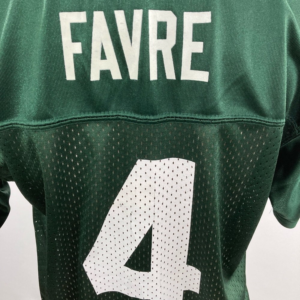 Green Bay Packers Brett Favre #4 Reebok NFL Football Jersey, Youth Large - Picture 7 of 13